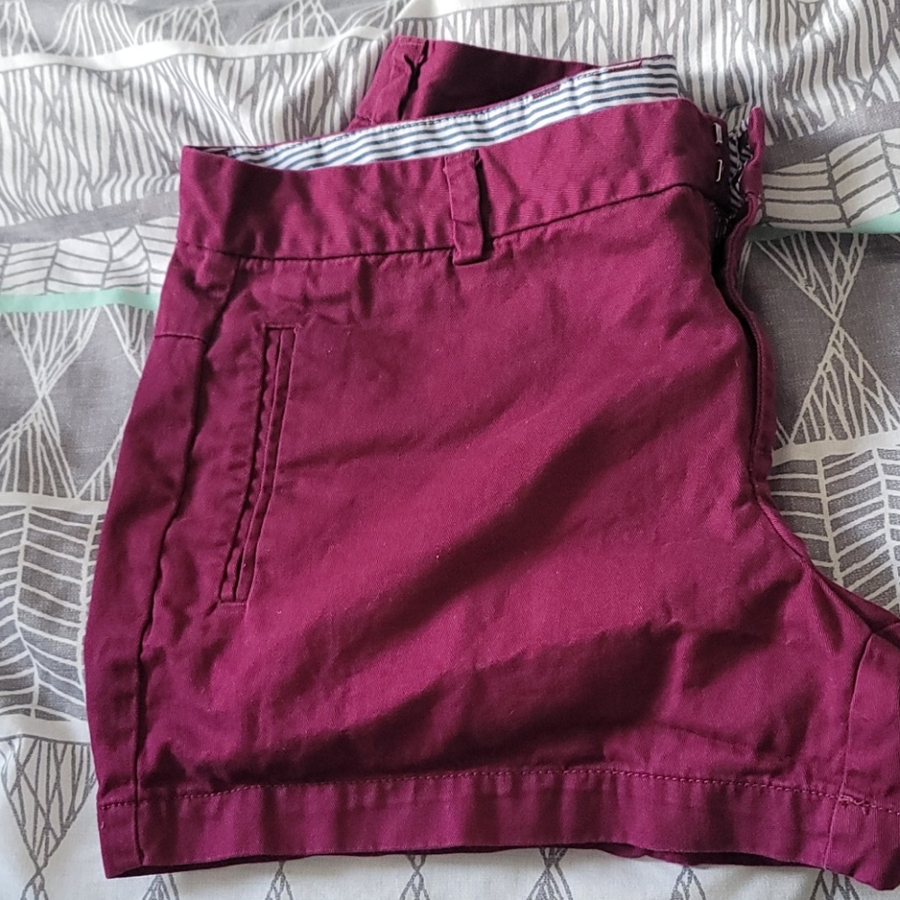 Burgundy shorts